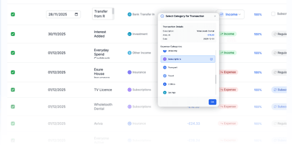 Full Transaction Editing